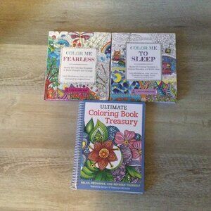 Bundle of 3 Adult Unmarked Coloring Books - Stress Relievers